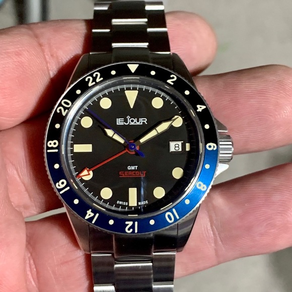 Le Jour Watch Seacolt GMT Batman Sapphire Crystal - Picture 15 of 16